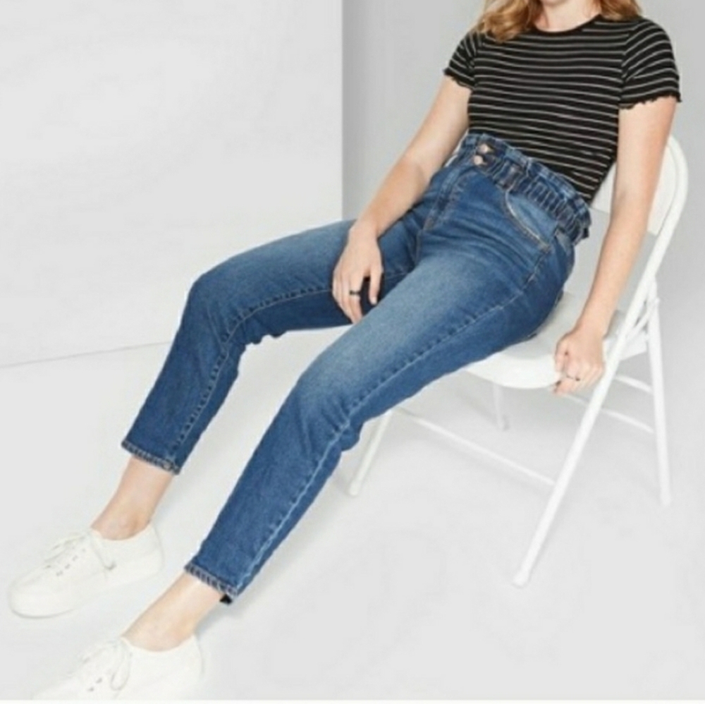 Wild fable paperbag high rise crop jean